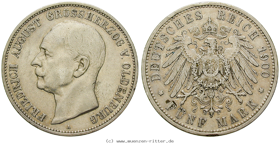Klicken Sie auf das Bild um es auf Ihrem Rechner zu speichern deutsches-kaiserreich-friedrich-august-5-mark/25308.jpg