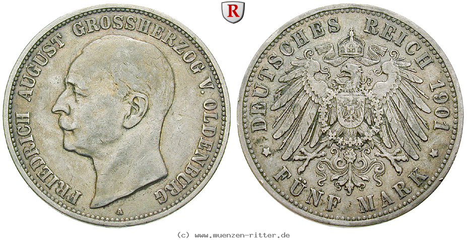 Klicken Sie auf das Bild um es auf Ihrem Rechner zu speichern deutsches-kaiserreich-friedrich-august-5-mark/71056.jpg