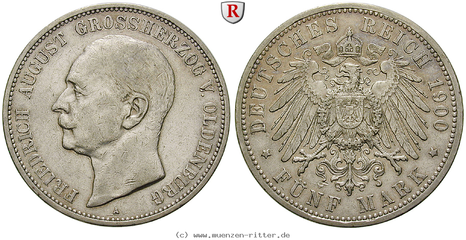Klicken Sie auf das Bild um es auf Ihrem Rechner zu speichern deutsches-kaiserreich-friedrich-august-5-mark/84850.jpg