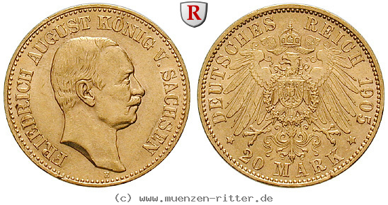 Klicken Sie auf das Bild um es auf Ihrem Rechner zu speichern deutsches-kaiserreich-friedrich-august-iii-20-mark/88711.jpg
