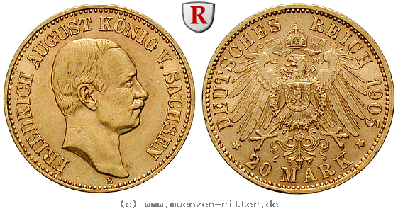 Klicken Sie auf das Bild um es auf Ihrem Rechner zu speichern deutsches-kaiserreich-friedrich-august-iii-20-mark/99088.jpg