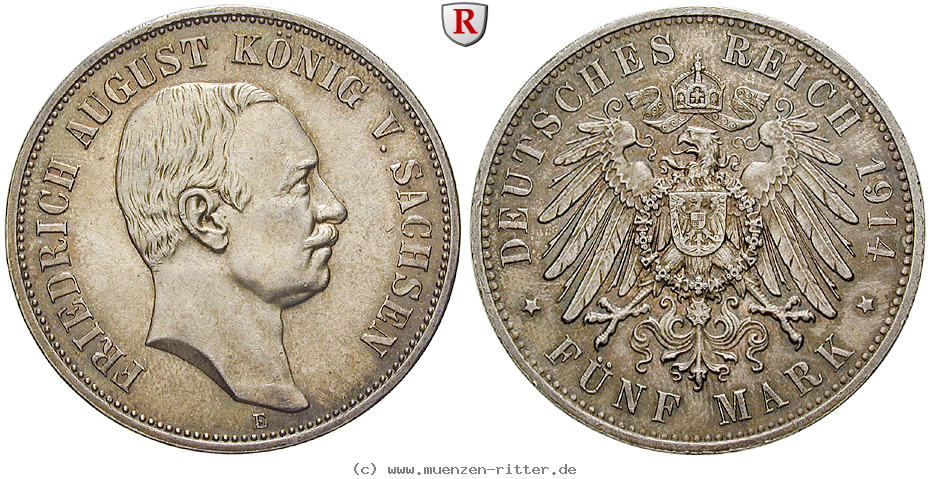 Klicken Sie auf das Bild um es auf Ihrem Rechner zu speichern deutsches-kaiserreich-friedrich-august-iii-5-mark/28904.jpg