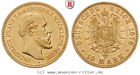 Klicken Sie auf das Bild um es auf Ihrem Rechner zu speichern deutsches-kaiserreich-friedrich-franz-ii-10-mark/50160.jpg