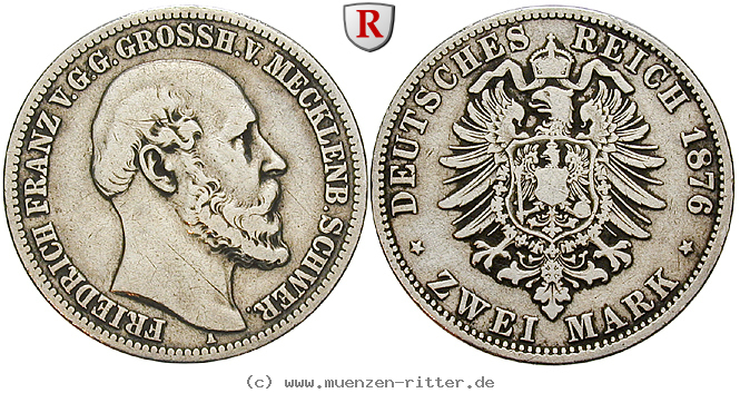 Klicken Sie auf das Bild um es auf Ihrem Rechner zu speichern deutsches-kaiserreich-friedrich-franz-ii-2-mark/81971.jpg
