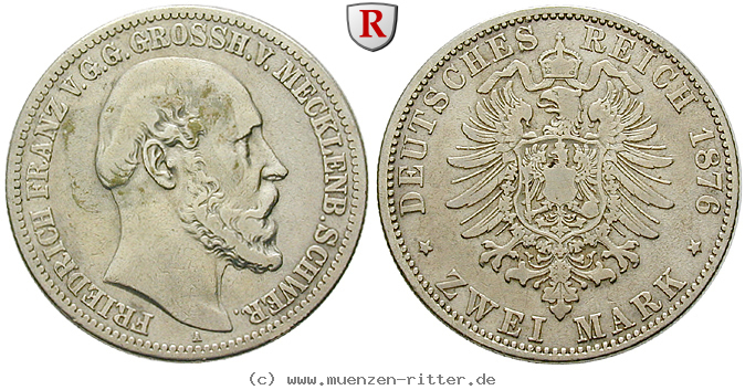 Klicken Sie auf das Bild um es auf Ihrem Rechner zu speichern deutsches-kaiserreich-friedrich-franz-ii-2-mark/89415.jpg
