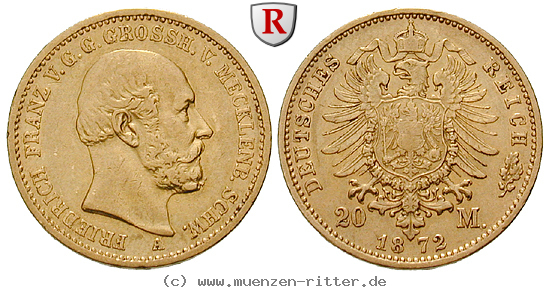 Klicken Sie auf das Bild um es auf Ihrem Rechner zu speichern deutsches-kaiserreich-friedrich-franz-ii-20-mark/25183.jpg
