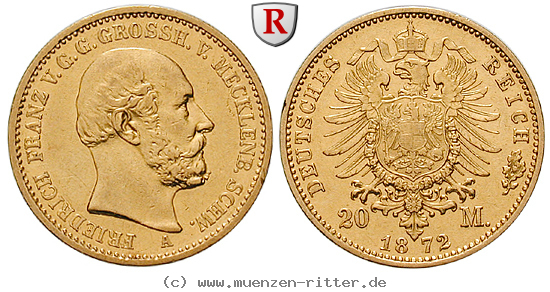 Klicken Sie auf das Bild um es auf Ihrem Rechner zu speichern deutsches-kaiserreich-friedrich-franz-ii-20-mark/64078.jpg