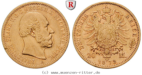 Klicken Sie auf das Bild um es auf Ihrem Rechner zu speichern deutsches-kaiserreich-friedrich-franz-ii-20-mark/69290.jpg