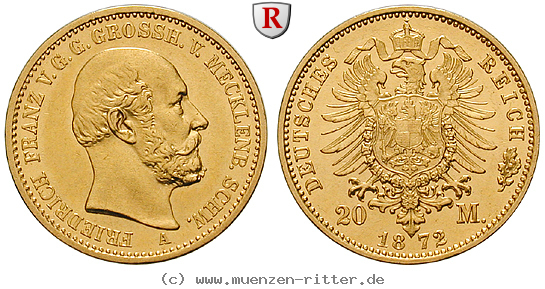 Klicken Sie auf das Bild um es auf Ihrem Rechner zu speichern deutsches-kaiserreich-friedrich-franz-ii-20-mark/95150.jpg