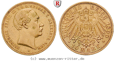 Klicken Sie auf das Bild um es auf Ihrem Rechner zu speichern deutsches-kaiserreich-friedrich-franz-iii-10-mark/58377.jpg