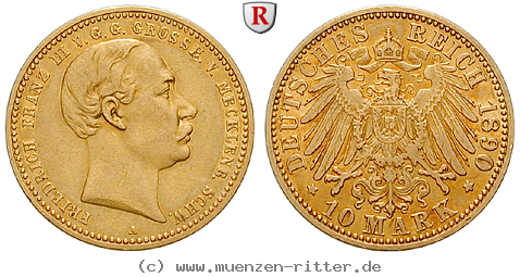 Klicken Sie auf das Bild um es auf Ihrem Rechner zu speichern deutsches-kaiserreich-friedrich-franz-iii-10-mark/71562.jpg