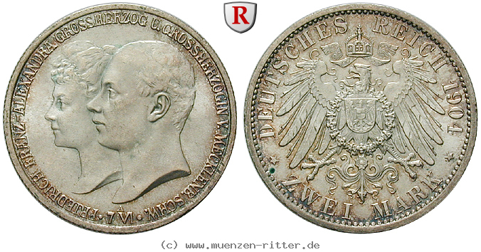 Klicken Sie auf das Bild um es auf Ihrem Rechner zu speichern deutsches-kaiserreich-friedrich-franz-iv-2-mark/65959.jpg