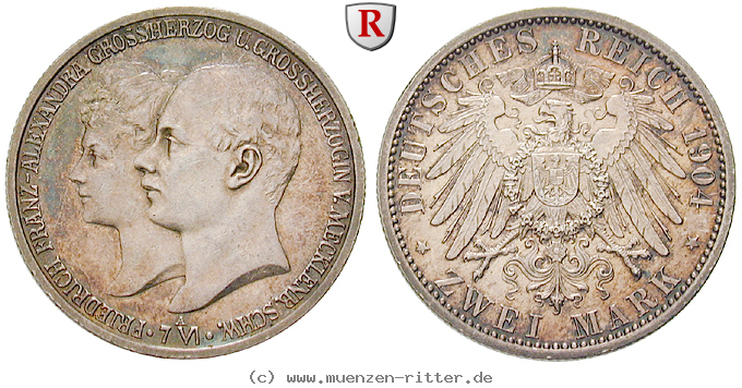 Klicken Sie auf das Bild um es auf Ihrem Rechner zu speichern deutsches-kaiserreich-friedrich-franz-iv-2-mark/ejae7259.jpg