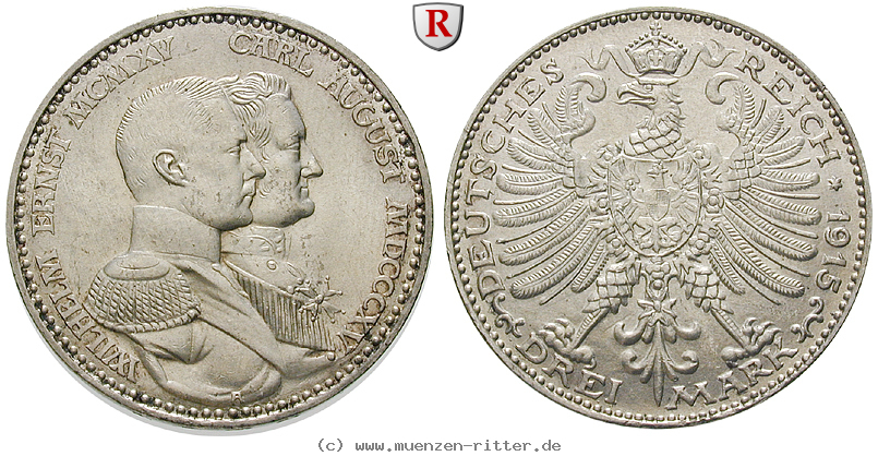 Klicken Sie auf das Bild um es auf Ihrem Rechner zu speichern deutsches-kaiserreich-friedrich-franz-iv-3-mark/34130.jpg