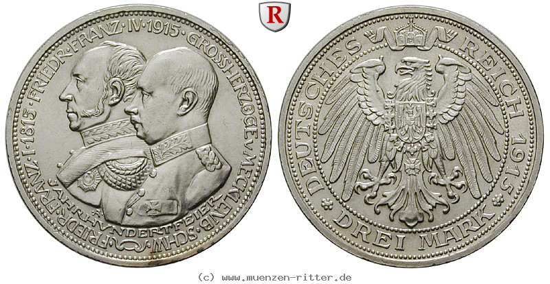 Klicken Sie auf das Bild um es auf Ihrem Rechner zu speichern deutsches-kaiserreich-friedrich-franz-iv-3-mark/80520.jpg