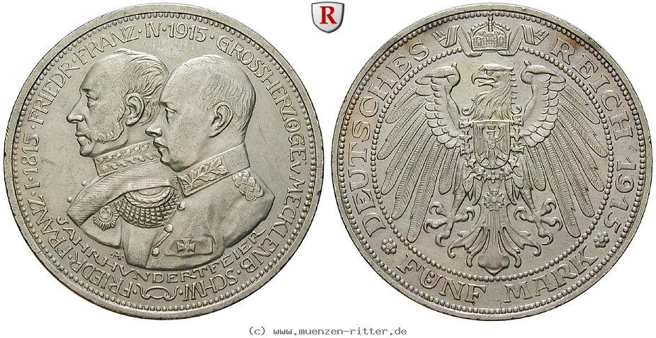Klicken Sie auf das Bild um es auf Ihrem Rechner zu speichern deutsches-kaiserreich-friedrich-franz-iv-5-mark/36246.jpg