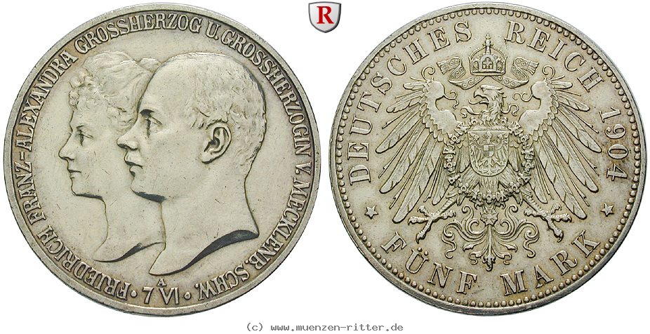 deutsches-kaiserreich-friedrich-franz-iv-5-mark/88937.jpg