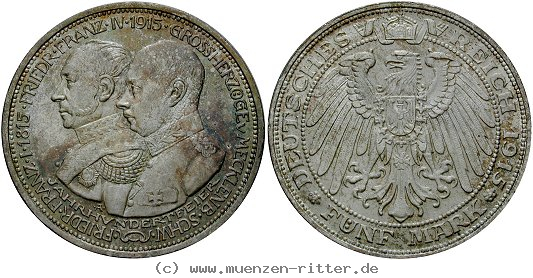 Klicken Sie auf das Bild um es auf Ihrem Rechner zu speichern deutsches-kaiserreich-friedrich-franz-iv-5-mark/ejae10139.jpg