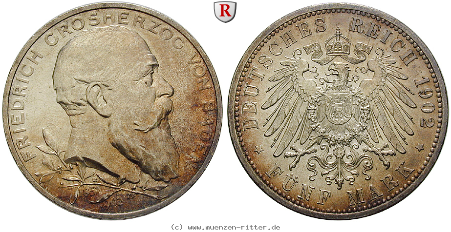 Klicken Sie auf das Bild um es auf Ihrem Rechner zu speichern deutsches-kaiserreich-friedrich-i-5-mark/100606.jpg