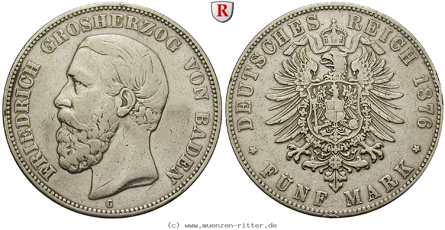 Klicken Sie auf das Bild um es auf Ihrem Rechner zu speichern deutsches-kaiserreich-friedrich-i-5-mark/102269.jpg