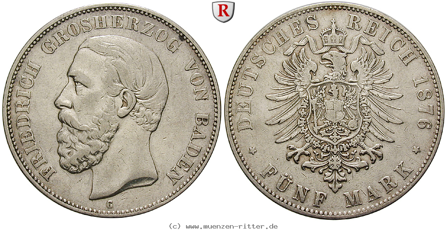 Klicken Sie auf das Bild um es auf Ihrem Rechner zu speichern deutsches-kaiserreich-friedrich-i-5-mark/102740.jpg