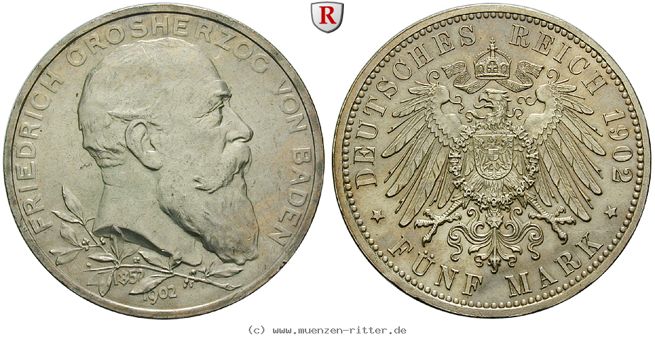 Klicken Sie auf das Bild um es auf Ihrem Rechner zu speichern deutsches-kaiserreich-friedrich-i-5-mark/102745.jpg