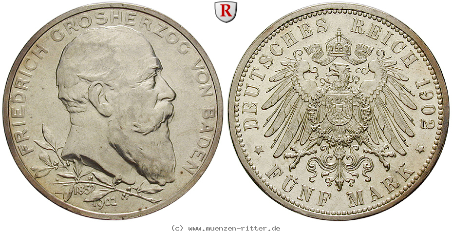 Klicken Sie auf das Bild um es auf Ihrem Rechner zu speichern deutsches-kaiserreich-friedrich-i-5-mark/18835.jpg
