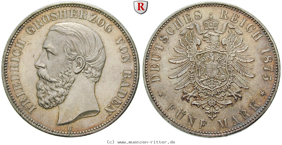 Klicken Sie auf das Bild um es auf Ihrem Rechner zu speichern deutsches-kaiserreich-friedrich-i-5-mark/26626.jpg