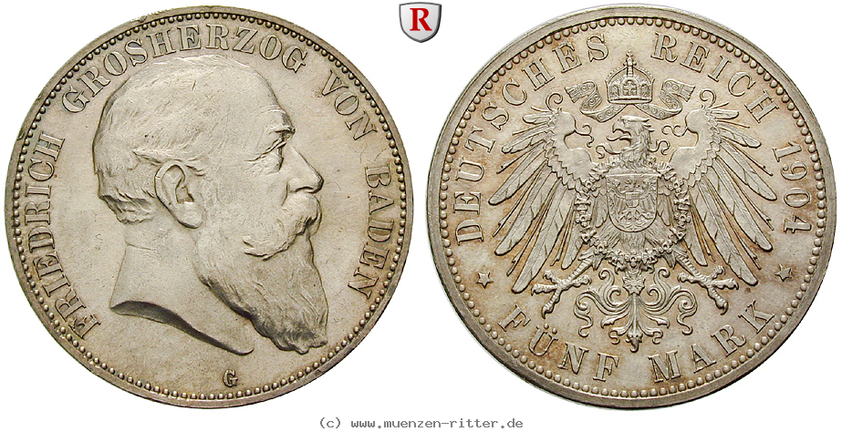 Klicken Sie auf das Bild um es auf Ihrem Rechner zu speichern deutsches-kaiserreich-friedrich-i-5-mark/26632.jpg