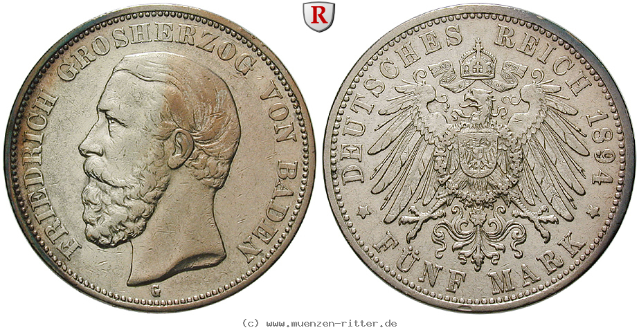 Klicken Sie auf das Bild um es auf Ihrem Rechner zu speichern deutsches-kaiserreich-friedrich-i-5-mark/29858.jpg