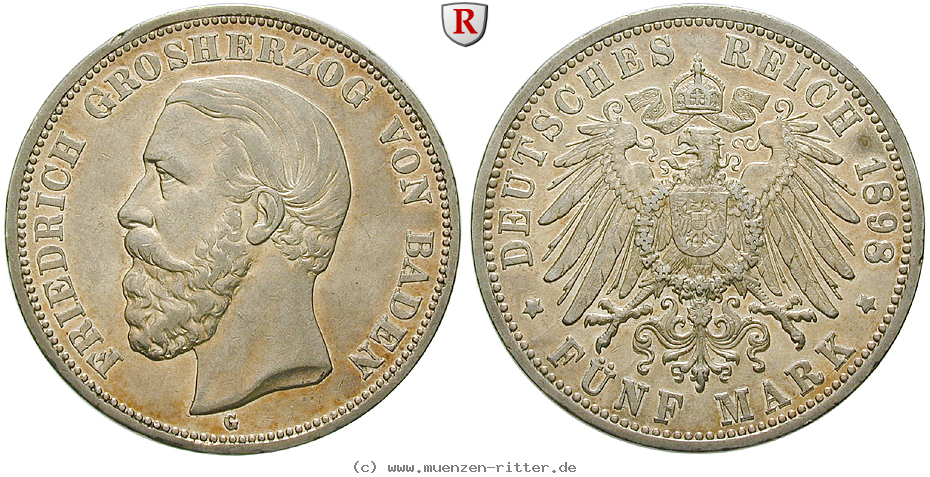 Klicken Sie auf das Bild um es auf Ihrem Rechner zu speichern deutsches-kaiserreich-friedrich-i-5-mark/50686.jpg