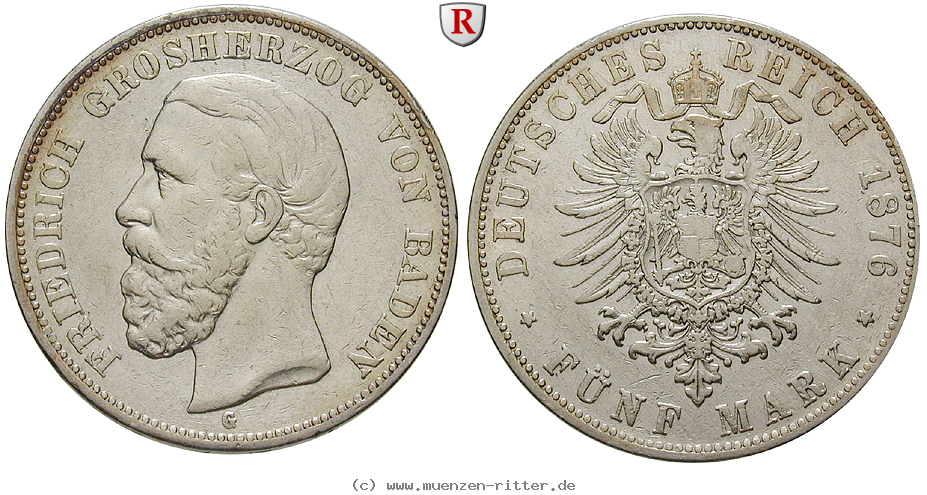 Klicken Sie auf das Bild um es auf Ihrem Rechner zu speichern deutsches-kaiserreich-friedrich-i-5-mark/58696.jpg