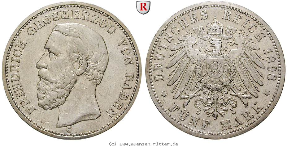 Klicken Sie auf das Bild um es auf Ihrem Rechner zu speichern deutsches-kaiserreich-friedrich-i-5-mark/58704.jpg