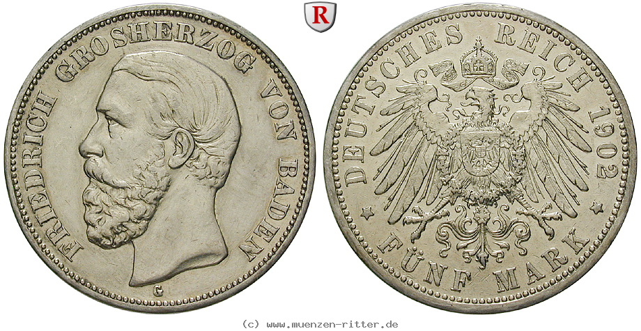 Klicken Sie auf das Bild um es auf Ihrem Rechner zu speichern deutsches-kaiserreich-friedrich-i-5-mark/58707.jpg