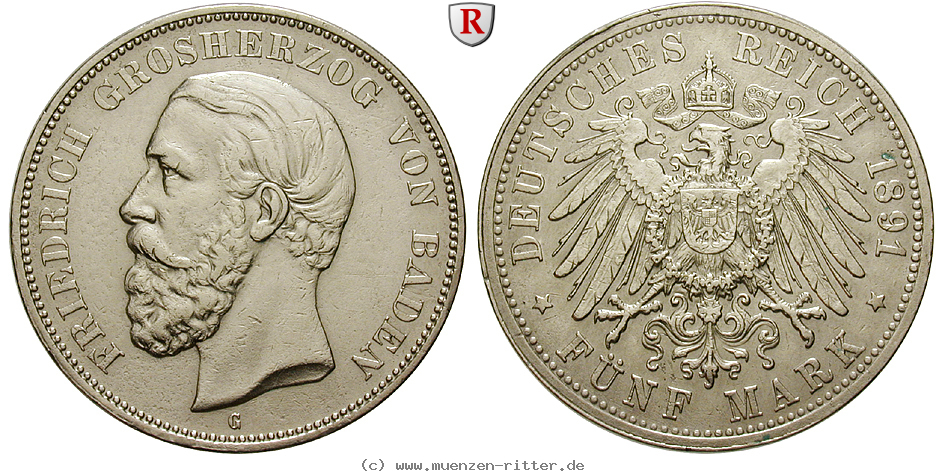 Klicken Sie auf das Bild um es auf Ihrem Rechner zu speichern deutsches-kaiserreich-friedrich-i-5-mark/58708.jpg