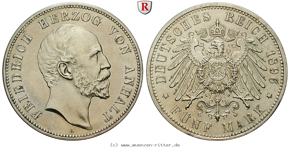 Klicken Sie auf das Bild um es auf Ihrem Rechner zu speichern deutsches-kaiserreich-friedrich-i-5-mark/58724.jpg
