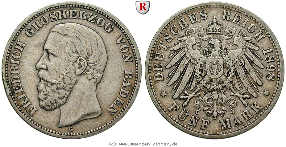 Klicken Sie auf das Bild um es auf Ihrem Rechner zu speichern deutsches-kaiserreich-friedrich-i-5-mark/61942.jpg