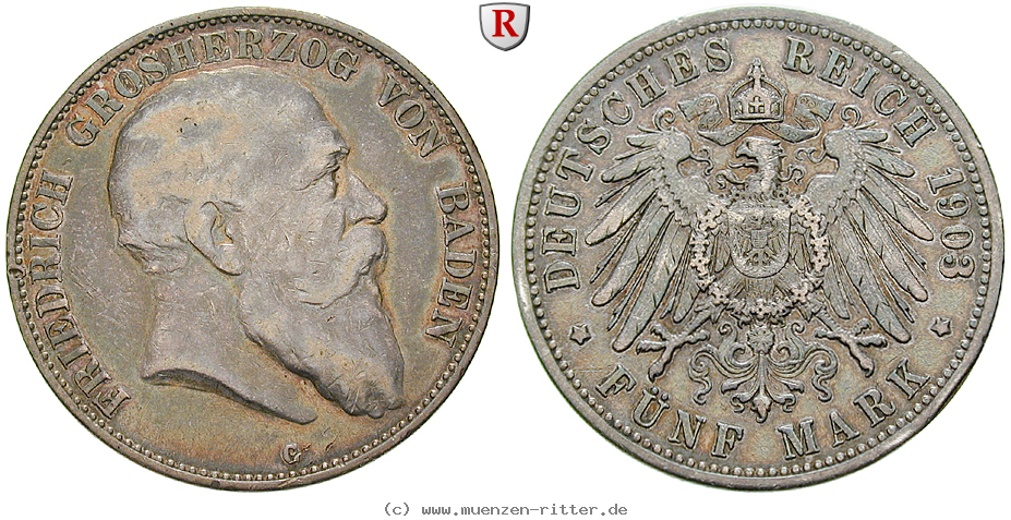Klicken Sie auf das Bild um es auf Ihrem Rechner zu speichern deutsches-kaiserreich-friedrich-i-5-mark/62201.jpg
