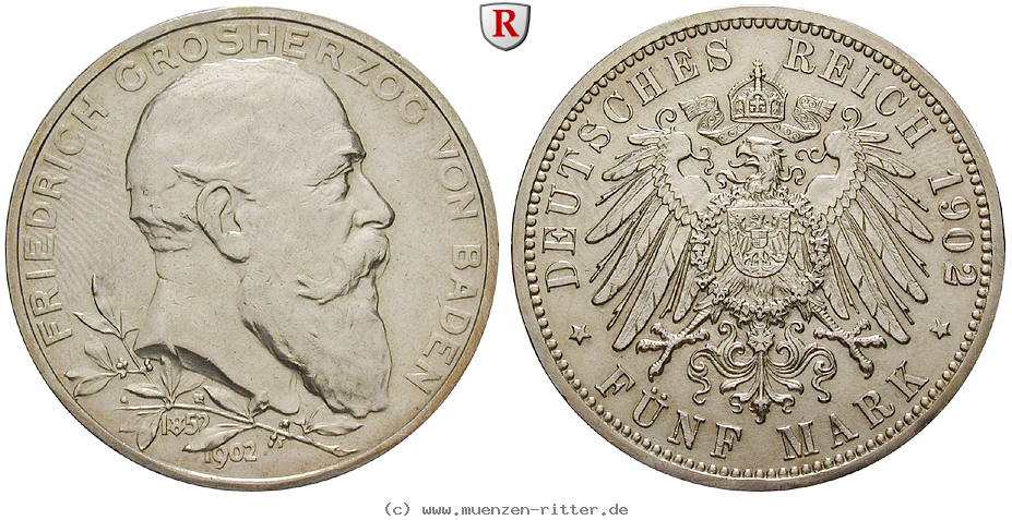 Klicken Sie auf das Bild um es auf Ihrem Rechner zu speichern deutsches-kaiserreich-friedrich-i-5-mark/69661.jpg