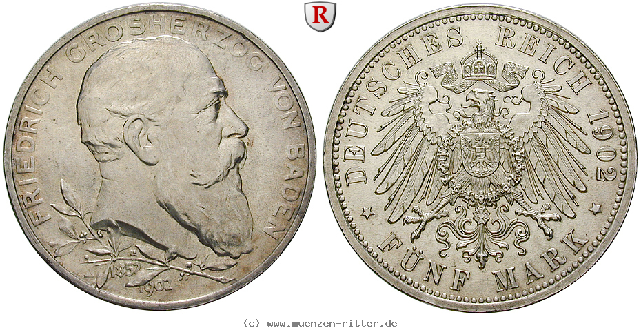 Klicken Sie auf das Bild um es auf Ihrem Rechner zu speichern deutsches-kaiserreich-friedrich-i-5-mark/70950.jpg