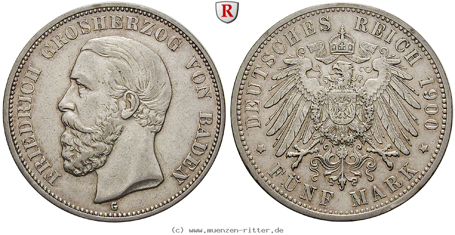 Klicken Sie auf das Bild um es auf Ihrem Rechner zu speichern deutsches-kaiserreich-friedrich-i-5-mark/77484.jpg