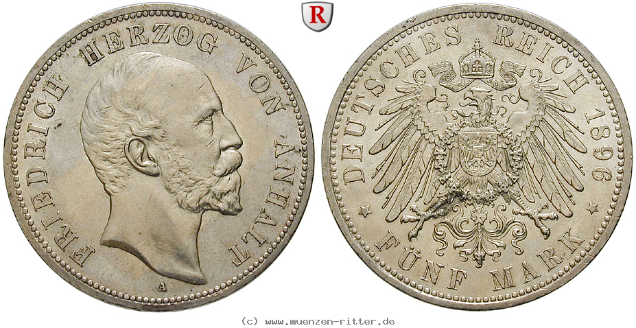 Klicken Sie auf das Bild um es auf Ihrem Rechner zu speichern deutsches-kaiserreich-friedrich-i-5-mark/79792.jpg