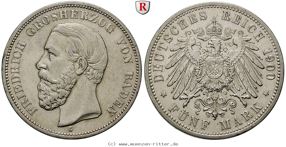 Klicken Sie auf das Bild um es auf Ihrem Rechner zu speichern deutsches-kaiserreich-friedrich-i-5-mark/84736.jpg