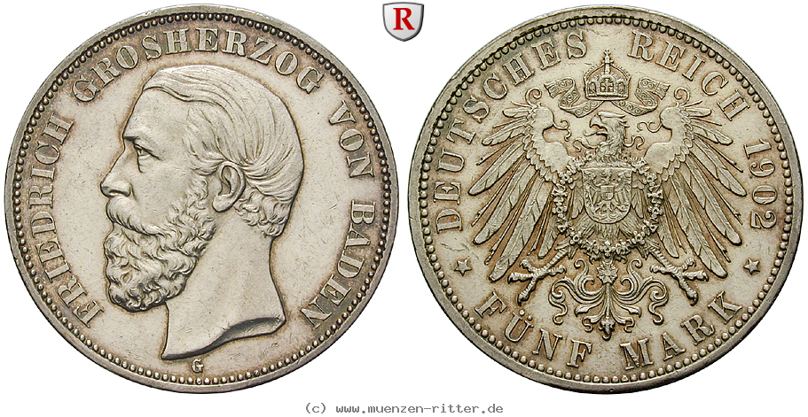 Klicken Sie auf das Bild um es auf Ihrem Rechner zu speichern deutsches-kaiserreich-friedrich-i-5-mark/84737.jpg
