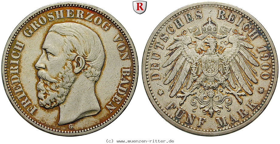 Klicken Sie auf das Bild um es auf Ihrem Rechner zu speichern deutsches-kaiserreich-friedrich-i-5-mark/89557.jpg