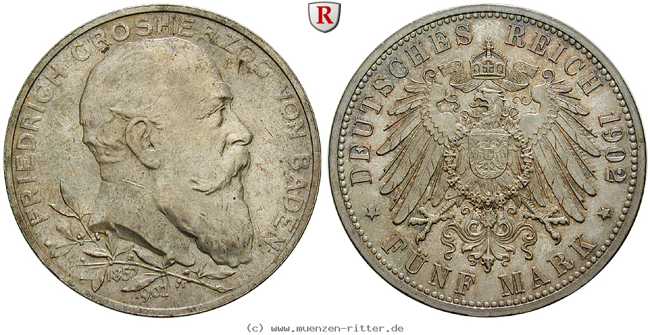Klicken Sie auf das Bild um es auf Ihrem Rechner zu speichern deutsches-kaiserreich-friedrich-i-5-mark/90485.jpg