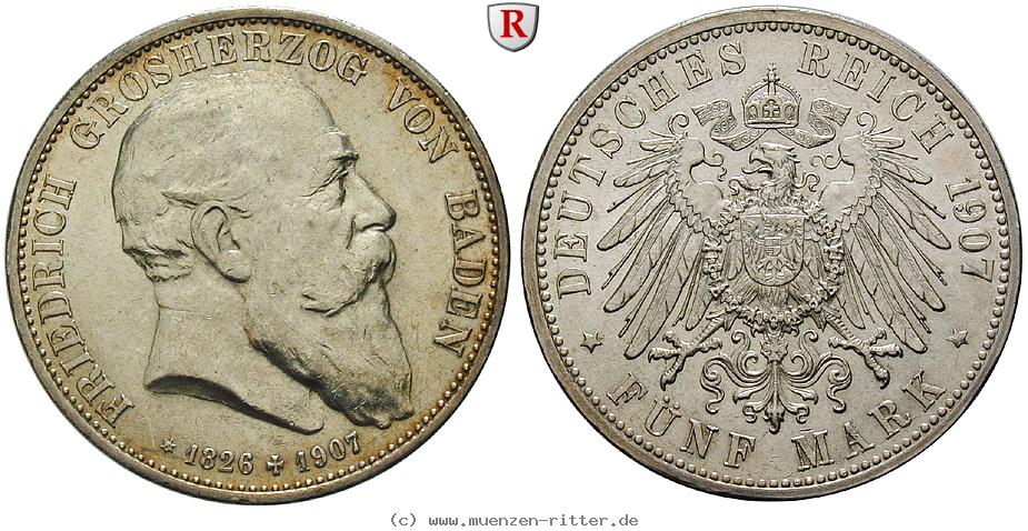 Klicken Sie auf das Bild um es auf Ihrem Rechner zu speichern deutsches-kaiserreich-friedrich-i-5-mark/91501.jpg