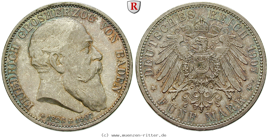 Klicken Sie auf das Bild um es auf Ihrem Rechner zu speichern deutsches-kaiserreich-friedrich-i-5-mark/92203.jpg