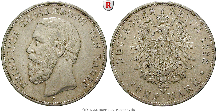 Klicken Sie auf das Bild um es auf Ihrem Rechner zu speichern deutsches-kaiserreich-friedrich-i-5-mark/94749.jpg
