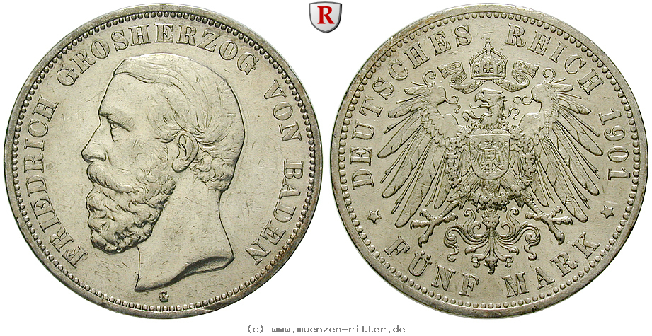 Klicken Sie auf das Bild um es auf Ihrem Rechner zu speichern deutsches-kaiserreich-friedrich-i-5-mark/94751.jpg